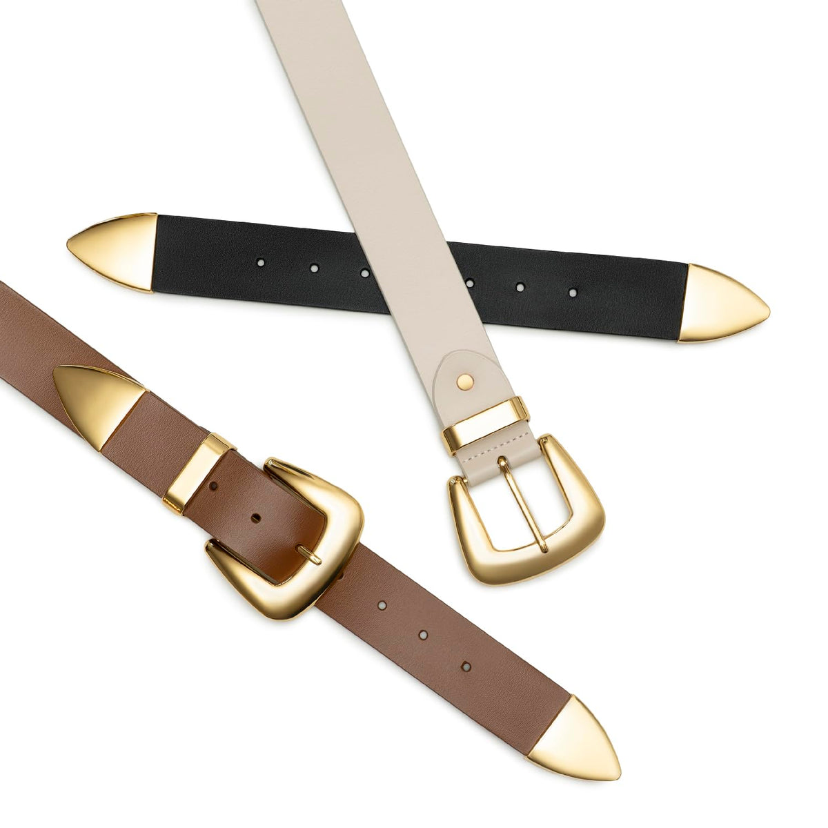 Double Buckle Western Waist Belt for Women